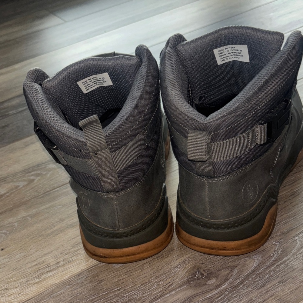 Men's Tactical High-Top Boots in Olive and Brown - Picture 4 of 6